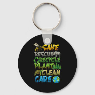 Chaveiro Salve resgate recicle planta limpa cuida dia da te