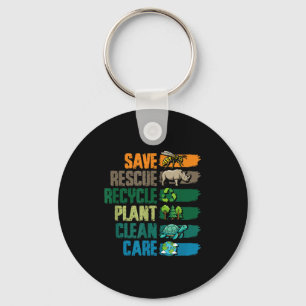 Chaveiro Salve resgate recicle planta limpa cuida dia da te