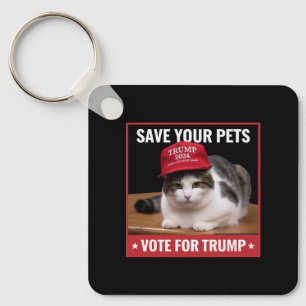 Chaveiro Salve Seus Animais Vote em Trump Citação da Eleiçã