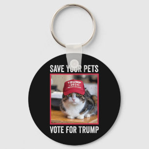Chaveiro Salve Seus Animais Vote Em Trump Eleição EUA Citaç