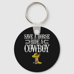 Chaveiro Salve Um Cavalo Andando Um Cowboy