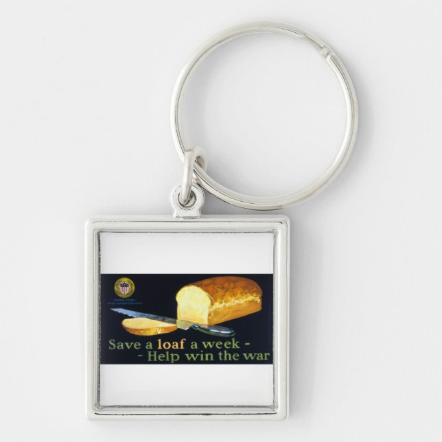 Chaveiro Salve um pão por semana ~ ajude a vencer a guerra (Frente)