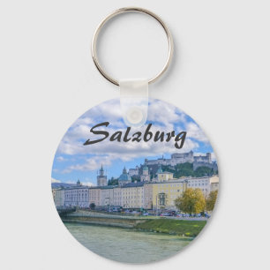 Chaveiro Salzburgo, Áustria, com o seu Castelo Souvenir