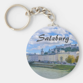 Chaveiro Salzburgo, Áustria, com o seu Castelo Souvenir