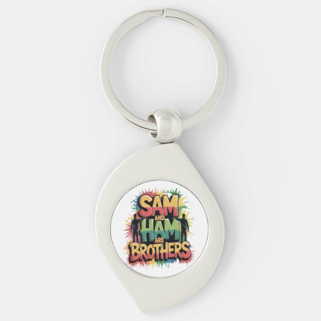 Chaveiro Sam & Ham são irmãos (Frente)