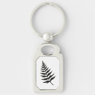 Chaveiro Samambaia Minimalista – Desenho Botânico com Pince