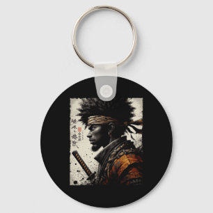 Chaveiro Samurai Afro-Americano Vintage Bushido Africano Gu