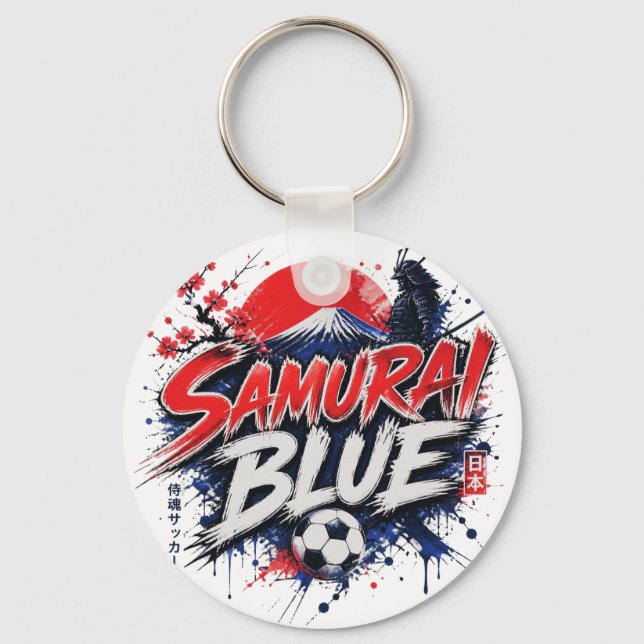 Chaveiro Samurai Blue - apelido da seleção japonesa (Frente)