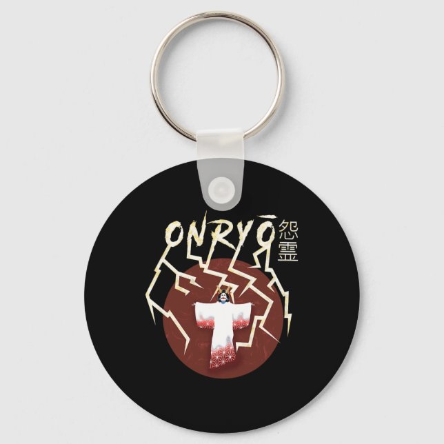 Chaveiro Samurai Ghost Boo Groovy Cute Ghost Funny Hallowee (Frente)