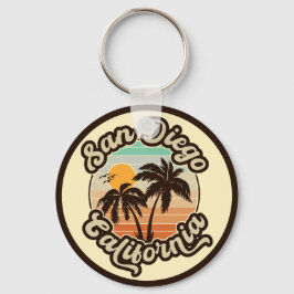 Chaveiro San Diego California Sunset Palm Trees Souvenirs