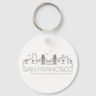 Chaveiro San Francisco Stylized Skyline