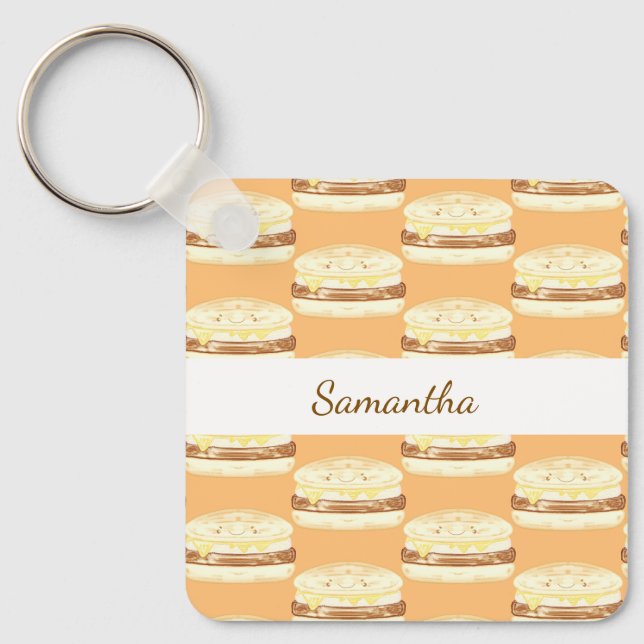 Chaveiro Sanduíche De Enchidos, Ovos E Queijos (Frente)