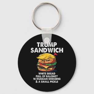 Chaveiro Sanduíche Trump Pão Branco Cheio De Loney Política