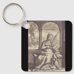Chaveiro Santa Anastácia a Libertadora Arte Preto e Branco