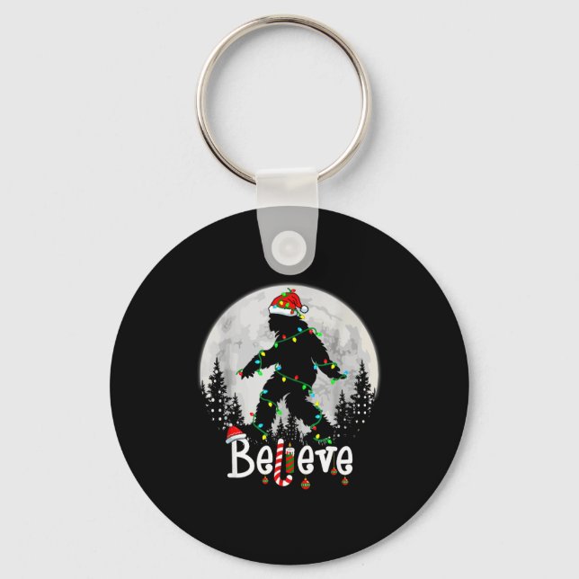Chaveiro Santa Bigfoot Christmas Sasquatch Believe Xmas Men (Frente)
