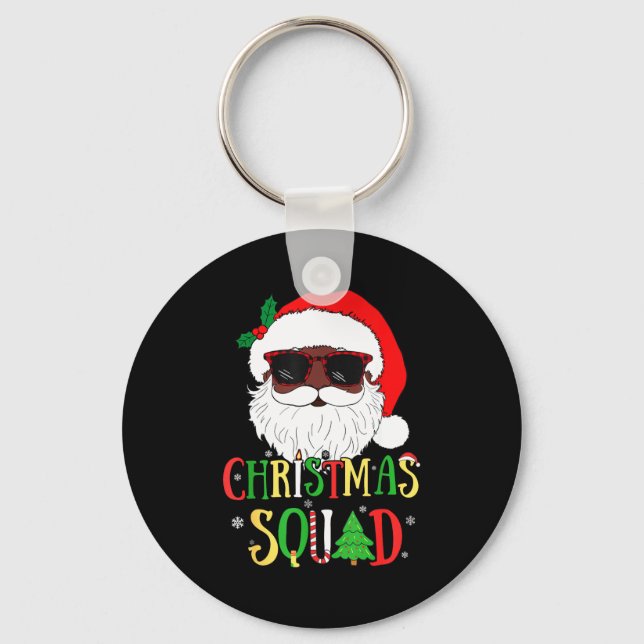 Chaveiro Santa Christmas Squad Black Men African American P (Frente)