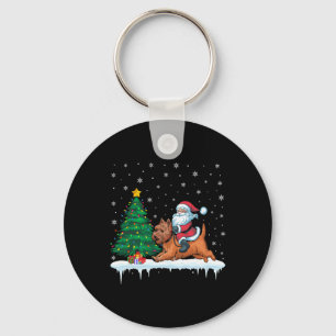 Chaveiro Santa Claus Andando Cairn Terrier Dog Boys Girls C