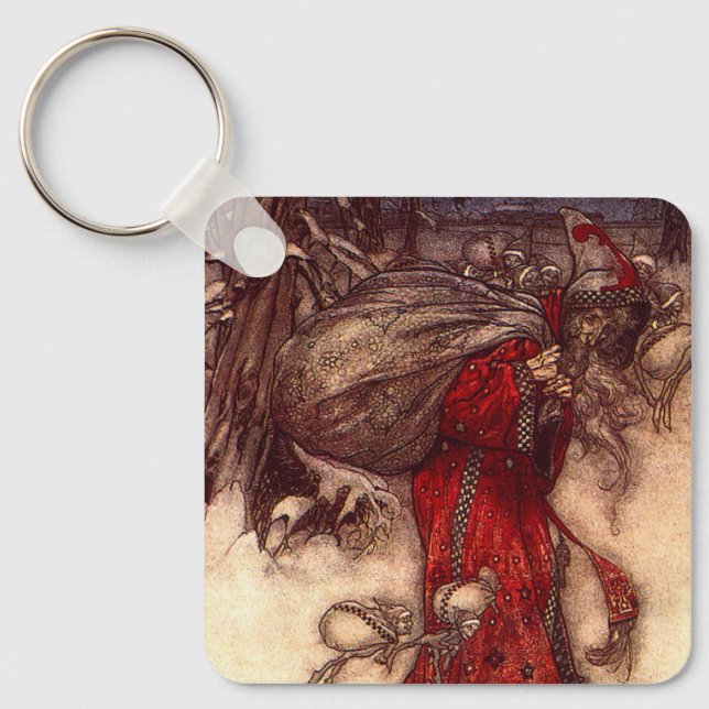 Chaveiro Santa Claus Arthur Rackham (Frente)