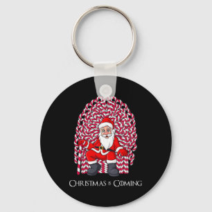 Chaveiro Santa Claus Candy Cane Joga Meninas de Natal