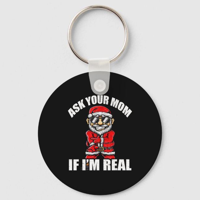 Chaveiro Santa Claus Christmas Naughty Shirt Adult Santa Cl (Frente)