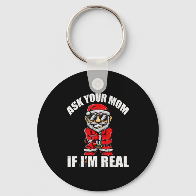 Chaveiro Santa Claus Christmas Naughty Shirt Adult Santa Cl (Frente)