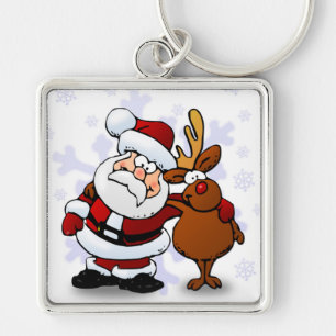 CHAVEIRO SANTA CLAUS E RUDOLPH