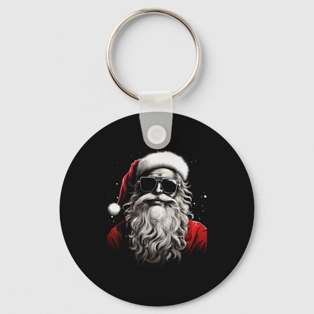 Chaveiro Santa Claus Silhouette Christmas Sungles Caricatur (Frente)