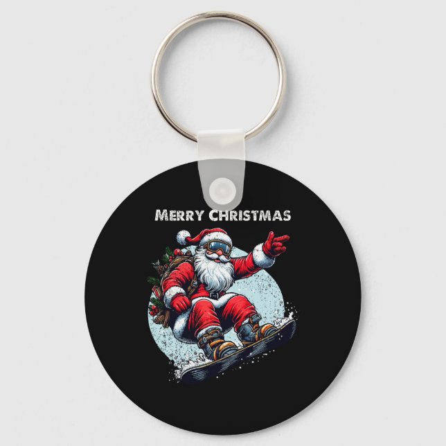 Chaveiro Santa Claus Snowboard Felry Natal Ho (Frente)