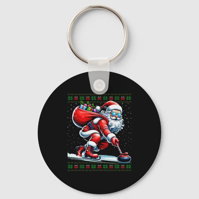 Chaveiro Santa Curling Ugly Christmas Sweater  (Frente)