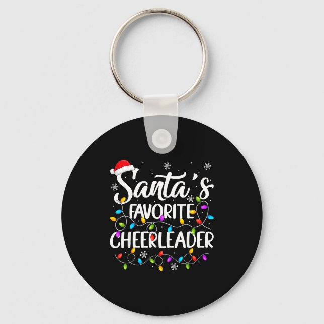Chaveiro Santa Favorite Cheerleader Christmas Funny Cheerle (Frente)