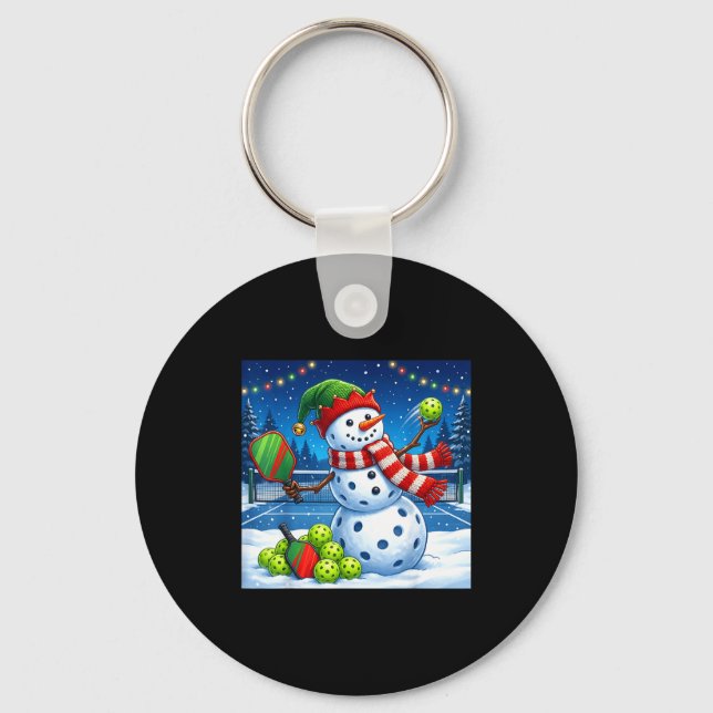 Chaveiro Santa Hat Snowman Xmas Funny Ckleball Christmas  (Frente)