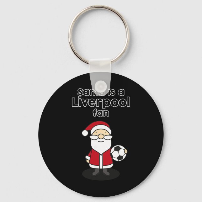 Chaveiro Santa Is Liverpool Football Fan Funny Soccer Chris (Frente)