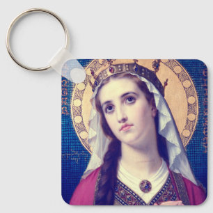 Chaveiro Santa Isabel da Hungria Estilo Romântico Premium