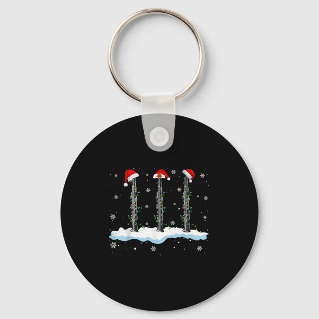 Chaveiro Santa Oboe Christmas Lights Funny Oboe Lover  (Frente)