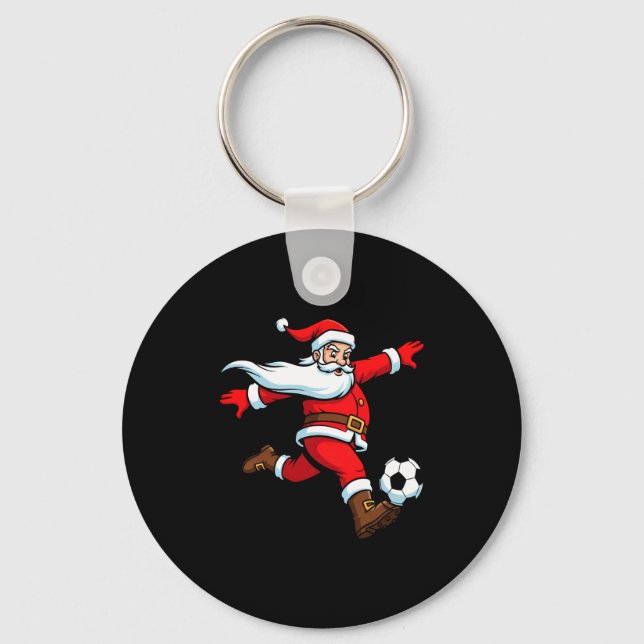 Chaveiro Santa Plays Soccer Christmas Srts Women Men Kids L (Frente)