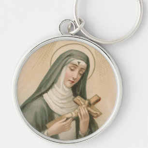 Chaveiro Santa Rita de Cássia (M 015) Metal Redondo Premium