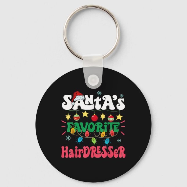 Chaveiro Santa S Favorite Hairdresser Santa Hat Xmas Light  (Frente)