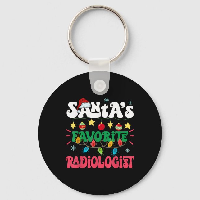 Chaveiro Santa S Favorite Radiologist Santa Hat Xmas Light  (Frente)
