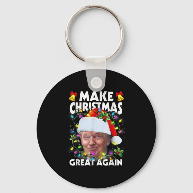 Chaveiro Santa Trump Make Christmas Great Again Ugly Xmas P (Frente)