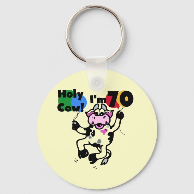 Chaveiro Santa vaca, tenho 70 Camisetas e presentes (Frente)