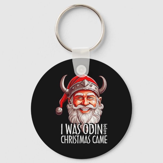 Chaveiro Santa Viking Christmas Men I Was Odin Before Chris (Frente)