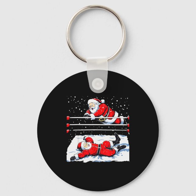 Chaveiro Santa Wrestling Lover Wrestler Christmas Xmas Paja (Frente)