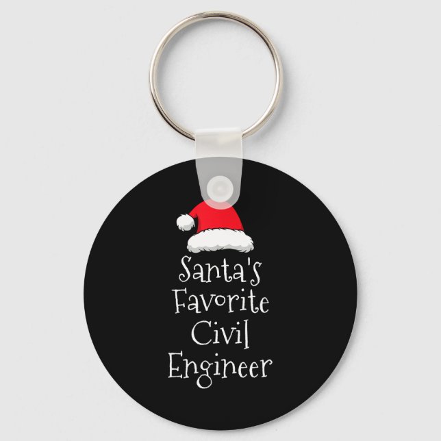 Chaveiro Santas Favorite Civil Engineer - Christmas Funny G (Frente)