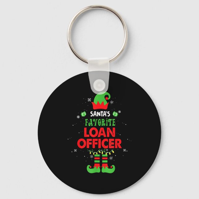 Chaveiro Santa's Favorite Loan Officer Funny Elf Family Xma (Frente)