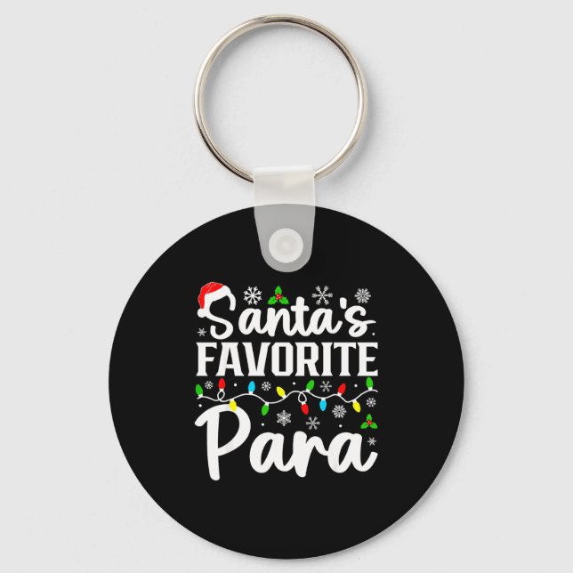 Chaveiro Santa's Favorite Para Funny Christmas Family Match (Frente)