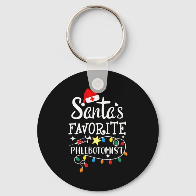 Chaveiro Santa's Favorite Phlebotomist Christmas Phlebotomy (Frente)