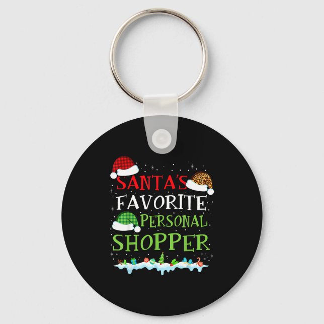 Chaveiro Santa's Favorite Shopper Fun Christmas Consultant  (Frente)