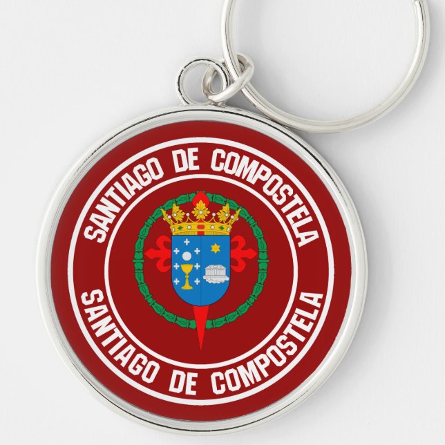 Chaveiro Santiago de Compostela Round Emblem (Frente)