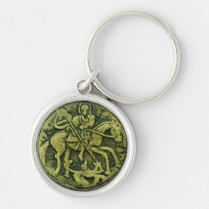 CHAVEIRO SANTO GEORGE E DRAGON MEDALLION