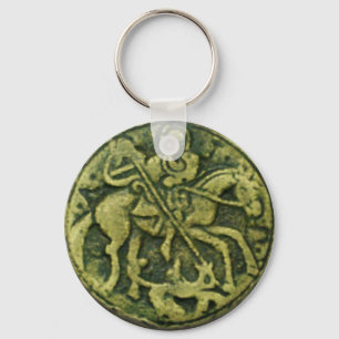 CHAVEIRO SANTO GEORGE E DRAGON MEDALLION